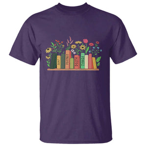 Subtle FDT 8647 T Shirt Foxtrots Deltas Tangos Book Lovers Flower TS02 Purple Print Your Wear