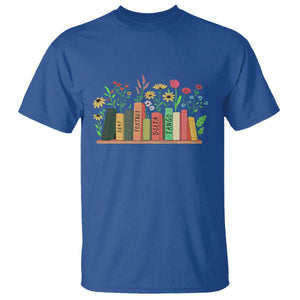 Subtle FDT 8647 T Shirt Foxtrots Deltas Tangos Book Lovers Flower TS02 Royal Blue Print Your Wear