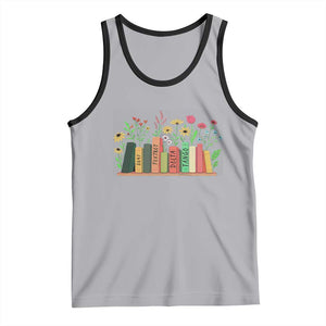 Subtle FDT 8647 Tank Top Foxtrots Deltas Tangos Book Lovers Flower TS02 Athletic Heather Black Print Your Wear