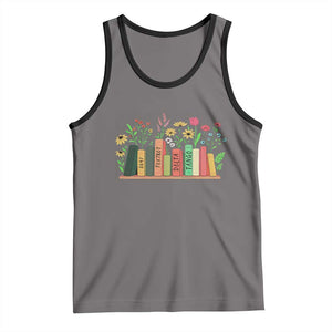 Subtle FDT 8647 Tank Top Foxtrots Deltas Tangos Book Lovers Flower TS02 Deep Heather Black Print Your Wear