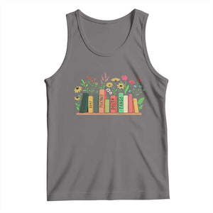 Subtle FDT 8647 Tank Top Foxtrots Deltas Tangos Book Lovers Flower TS02 Deep Heather Print Your Wear