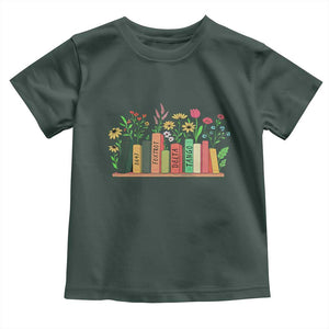 Subtle FDT 8647 Toddler T Shirt Foxtrots Deltas Tangos Book Lovers Flower TS02 Dark Forest Green Print Your Wear