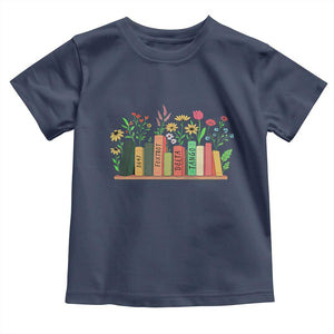 Subtle FDT 8647 Toddler T Shirt Foxtrots Deltas Tangos Book Lovers Flower TS02 Navy Print Your Wear