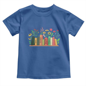Subtle FDT 8647 Toddler T Shirt Foxtrots Deltas Tangos Book Lovers Flower TS02 Royal Blue Print Your Wear