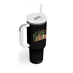 Subtle FDT 8647 Tumbler With Handle Foxtrots Deltas Tangos Book Lovers Flower TS02 Print Your Wear
