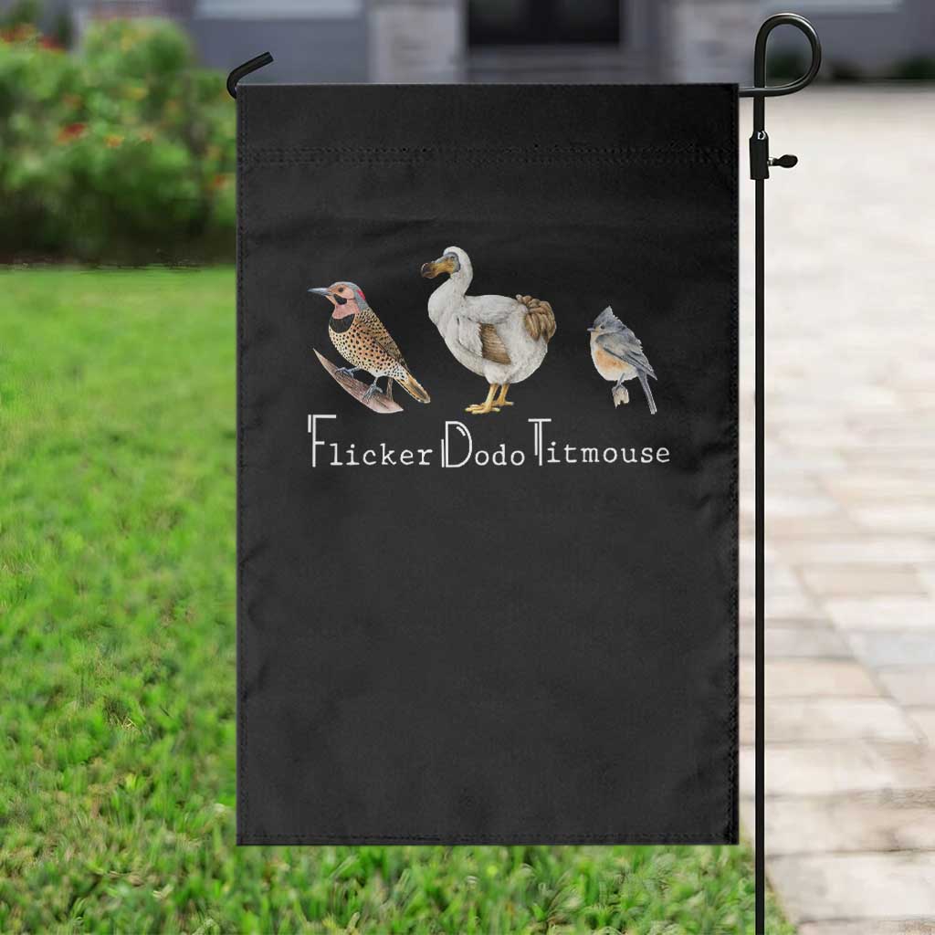 Subtle FDT Garden Flag Flicker Dodo Titmouse Bird TS10 Print Your Wear