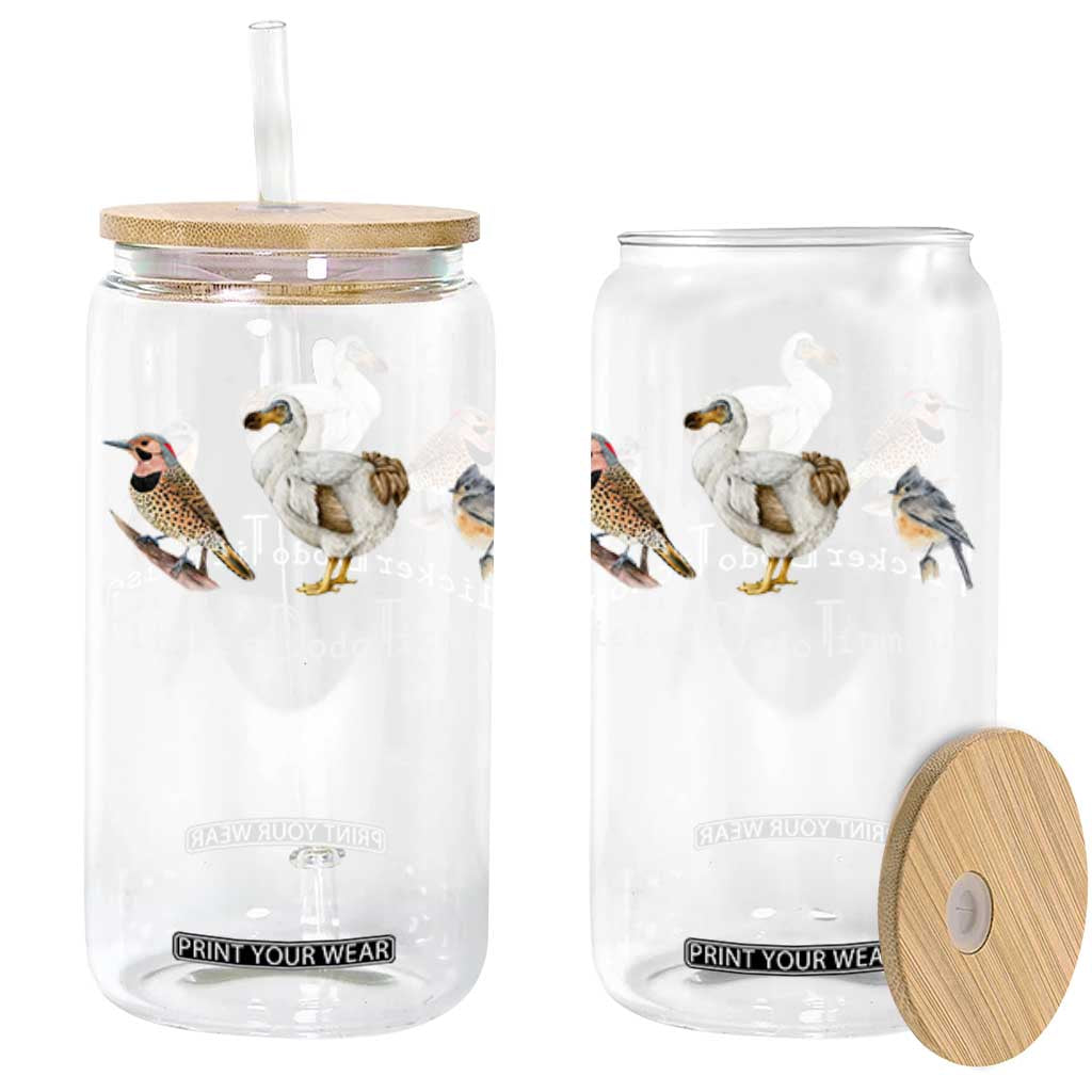 Subtle FDT Glass Can Flicker Dodo Titmouse Bird TS10 Black Print Your Wear