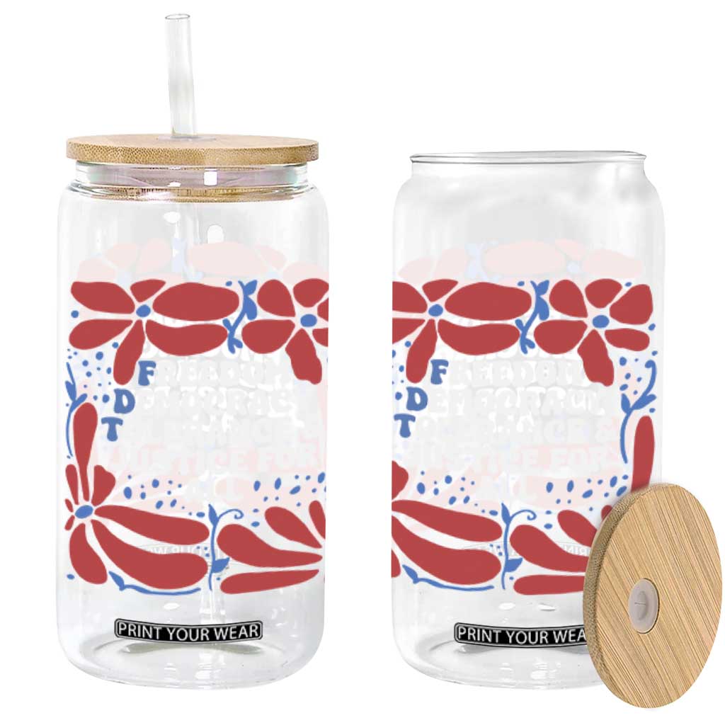 Subtle FDT Glass Can Freedom Democracy Tolerence and Justice For All TS02 Black Print Your Wear