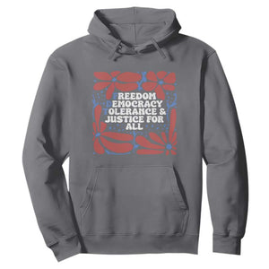 Subtle FDT Hoodie Freedom Democracy Tolerence and Justice For All TS02 Charcoal Print Your Wear