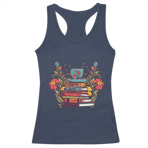 Subtle FDT Racerback Tank Top Fantasy Drama Tragedy Book Lover TS02 Navy Print Your Wear