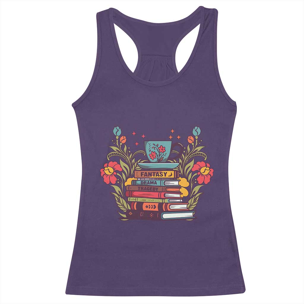 Subtle FDT Racerback Tank Top Fantasy Drama Tragedy Book Lover TS02 Purple Print Your Wear