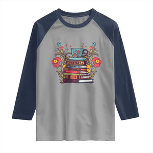 Subtle FDT Raglan Shirt Fantasy Drama Tragedy Book Lover TS02 Sport Gray Navy Print Your Wear