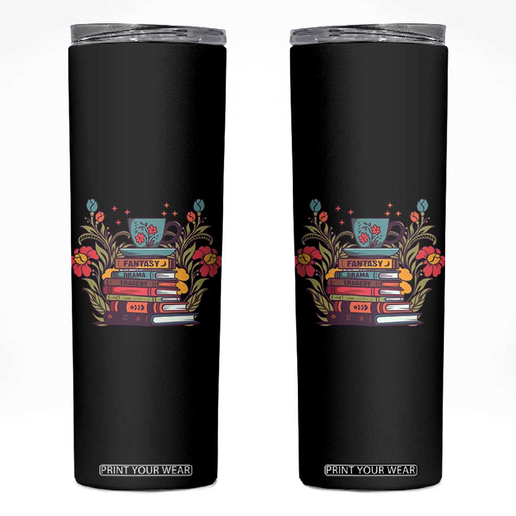Subtle FDT Skinny Tumbler Fantasy Drama Tragedy Book Lover TS02 Black Print Your Wear