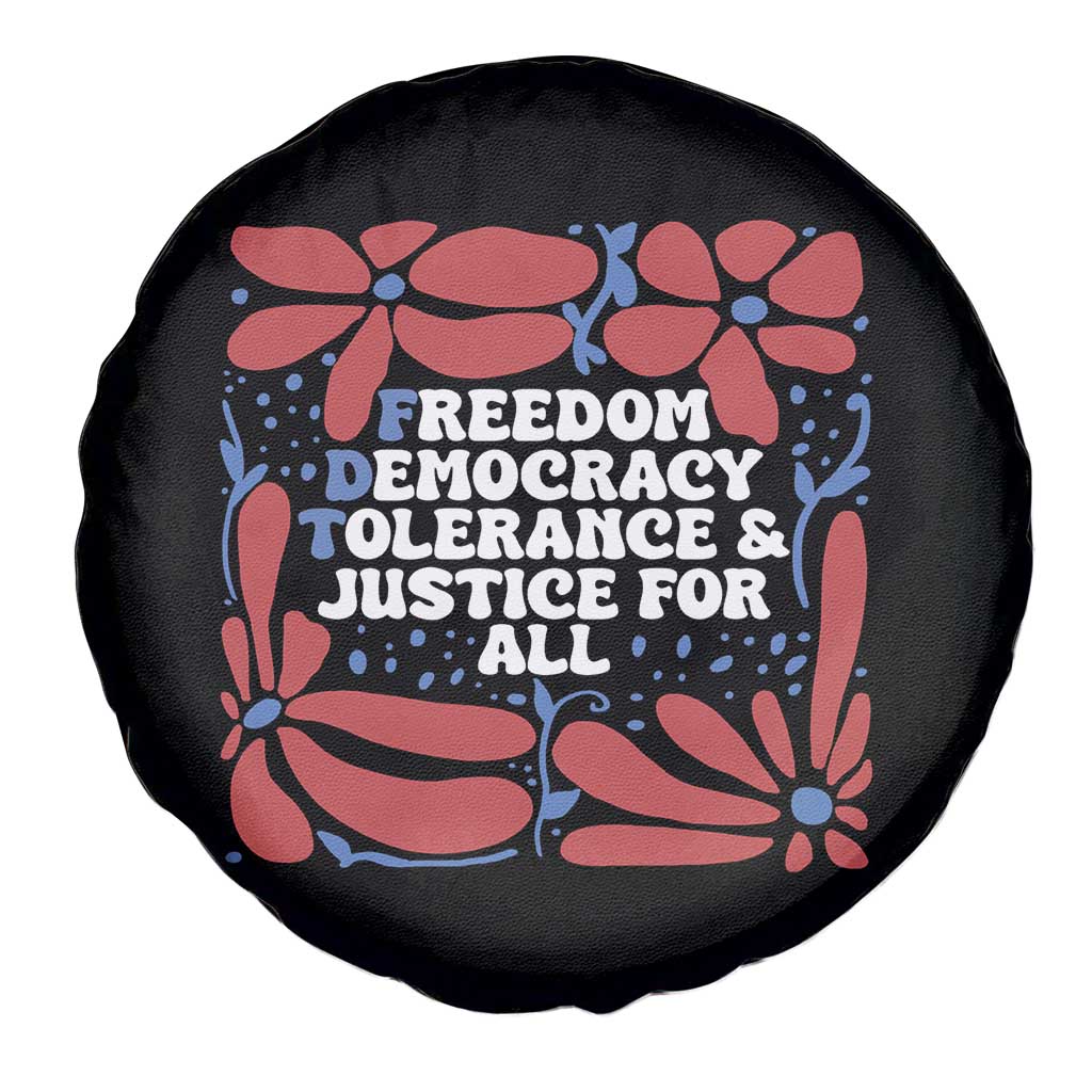 Subtle FDT Spare Tire Cover Freedom Democracy Tolerence and Justice For All TS02 Print Your Wear