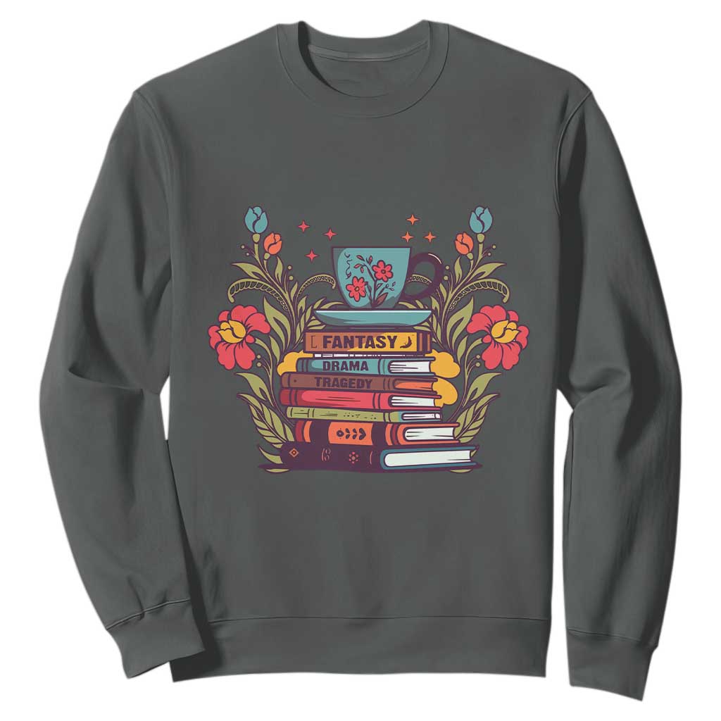 Subtle FDT Sweatshirt Fantasy Drama Tragedy Book Lover TS02 Dark Heather Print Your Wear
