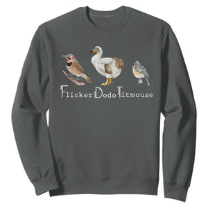 Subtle FDT Sweatshirt Flicker Dodo Titmouse Bird TS10 Dark Heather Print Your Wear