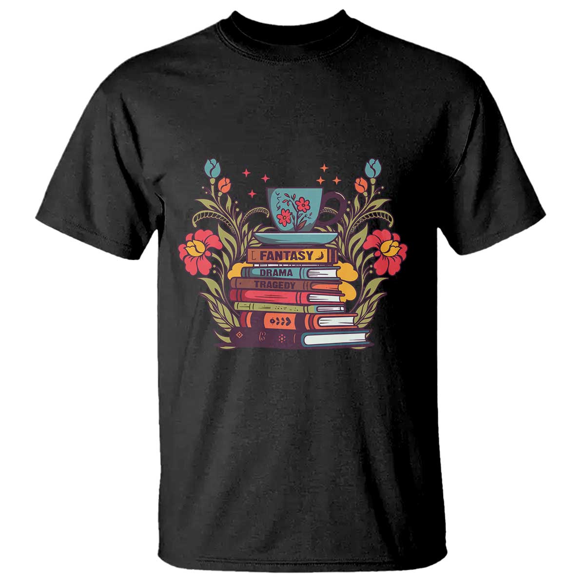Subtle FDT T Shirt Fantasy Drama Tragedy Book Lover TS02 Black Print Your Wear