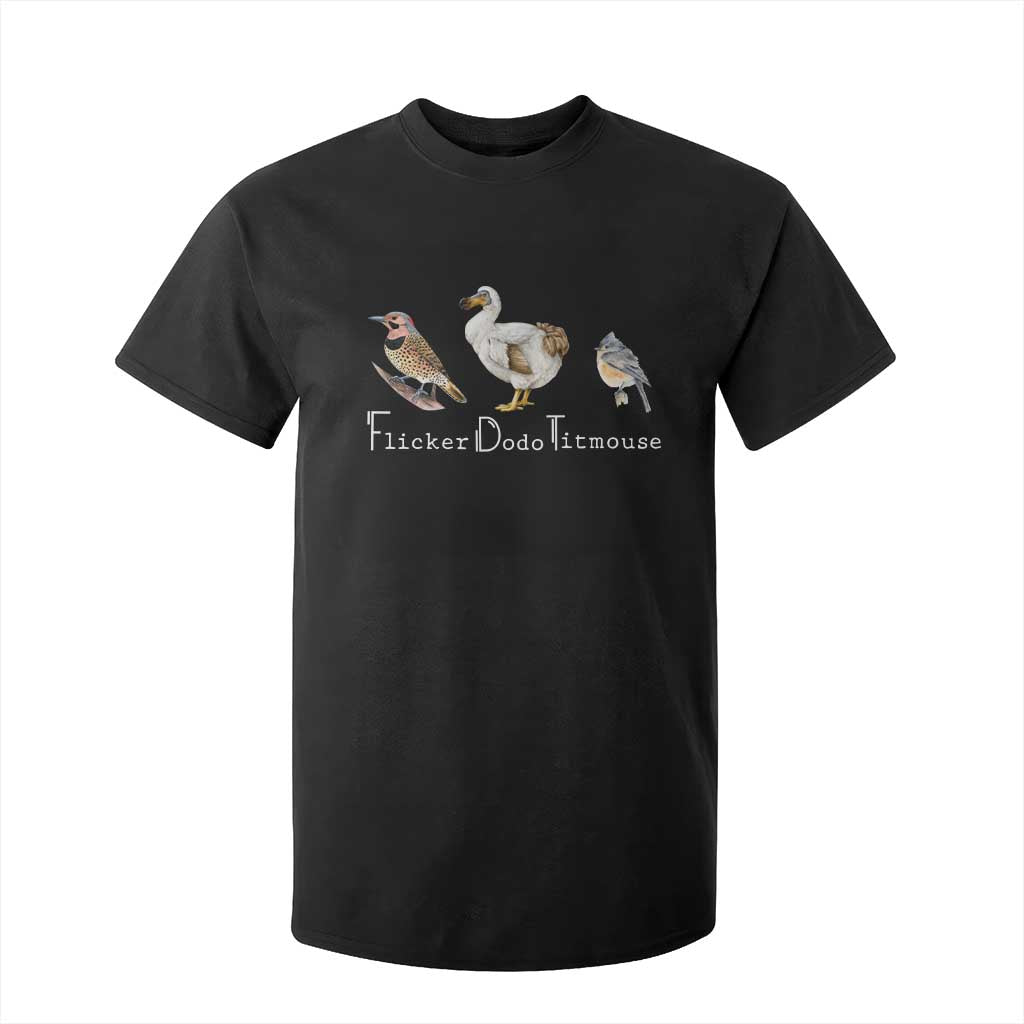 Subtle FDT T Shirt For Kid Flicker Dodo Titmouse Bird TS10 Black Print Your Wear