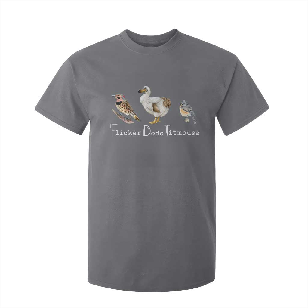 Subtle FDT T Shirt For Kid Flicker Dodo Titmouse Bird TS10 Charcoal Print Your Wear