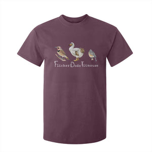 Subtle FDT T Shirt For Kid Flicker Dodo Titmouse Bird TS10 Maroon Print Your Wear