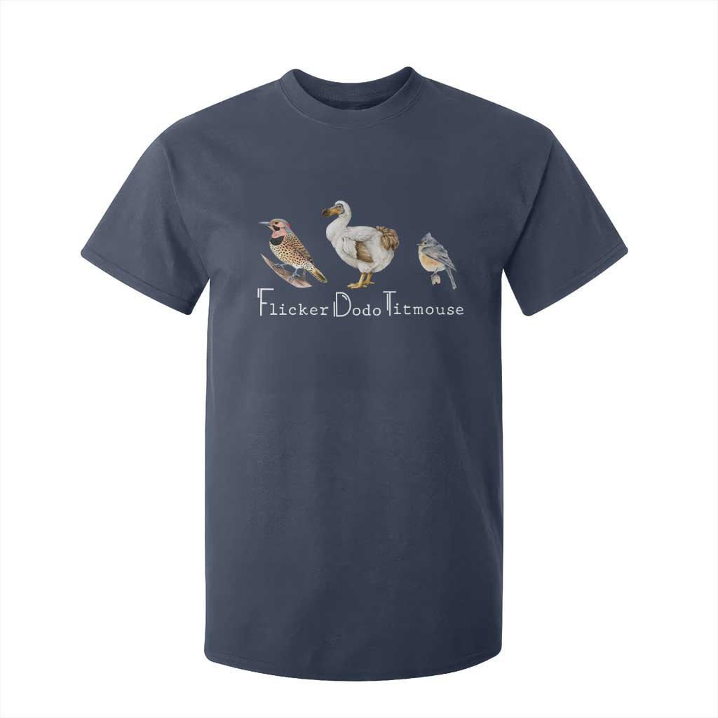 Subtle FDT T Shirt For Kid Flicker Dodo Titmouse Bird TS10 Navy Print Your Wear
