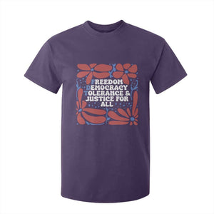 Subtle FDT T Shirt For Kid Freedom Democracy Tolerence and Justice For All TS02 Purple Print Your Wear