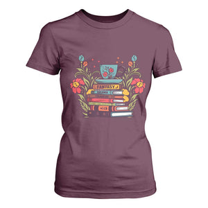 Subtle FDT T Shirt For Women Fantasy Drama Tragedy Book Lover TS02 Maroon Print Your Wear