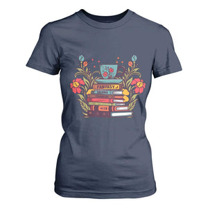 Subtle FDT T Shirt For Women Fantasy Drama Tragedy Book Lover TS02 Navy Print Your Wear