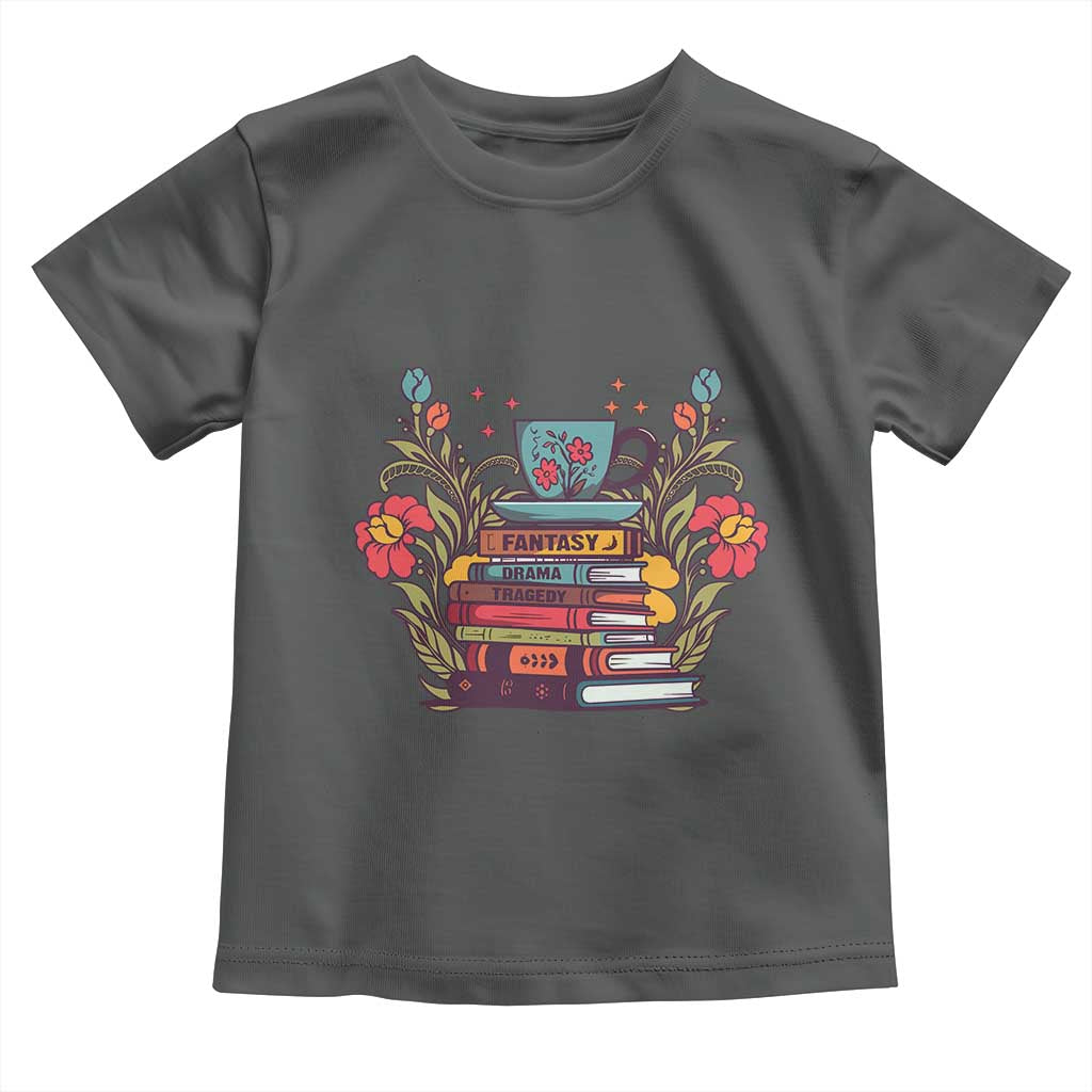 Subtle FDT Toddler T Shirt Fantasy Drama Tragedy Book Lover TS02 Dark Heather Print Your Wear
