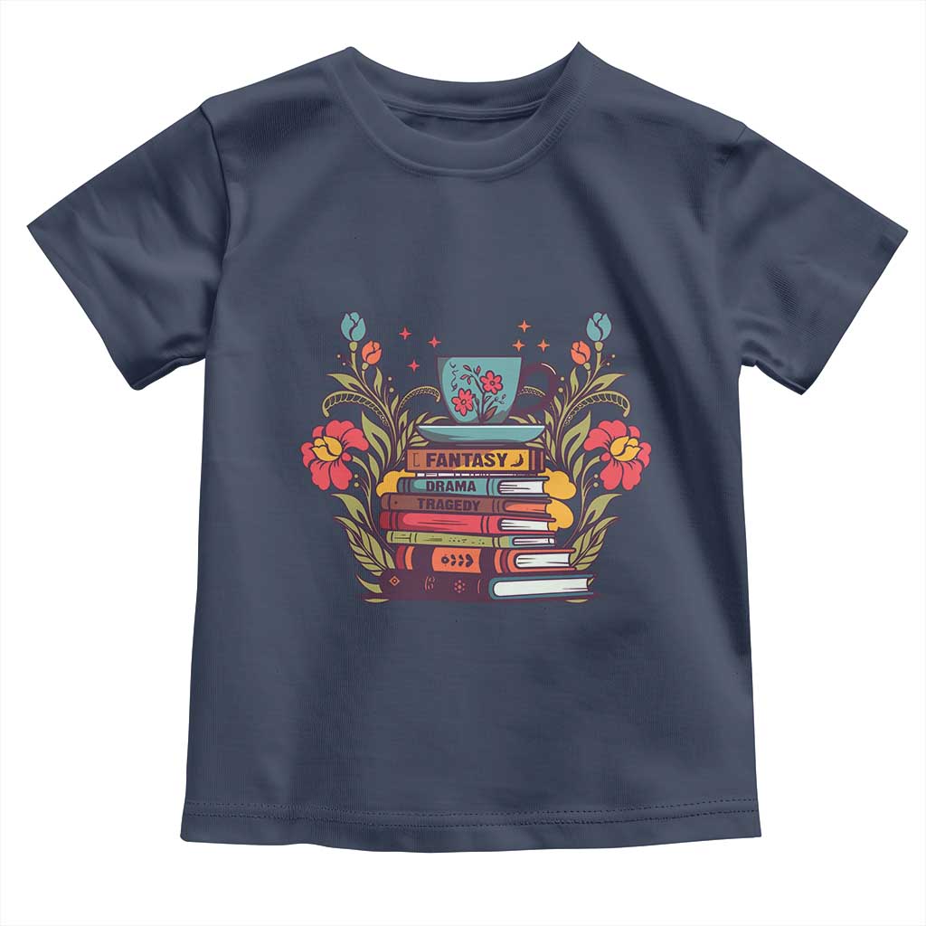 Subtle FDT Toddler T Shirt Fantasy Drama Tragedy Book Lover TS02 Navy Print Your Wear