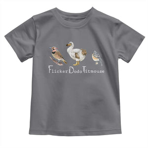 Subtle FDT Toddler T Shirt Flicker Dodo Titmouse Bird TS10 Charcoal Print Your Wear