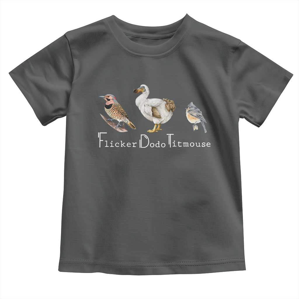 Subtle FDT Toddler T Shirt Flicker Dodo Titmouse Bird TS10 Dark Heather Print Your Wear