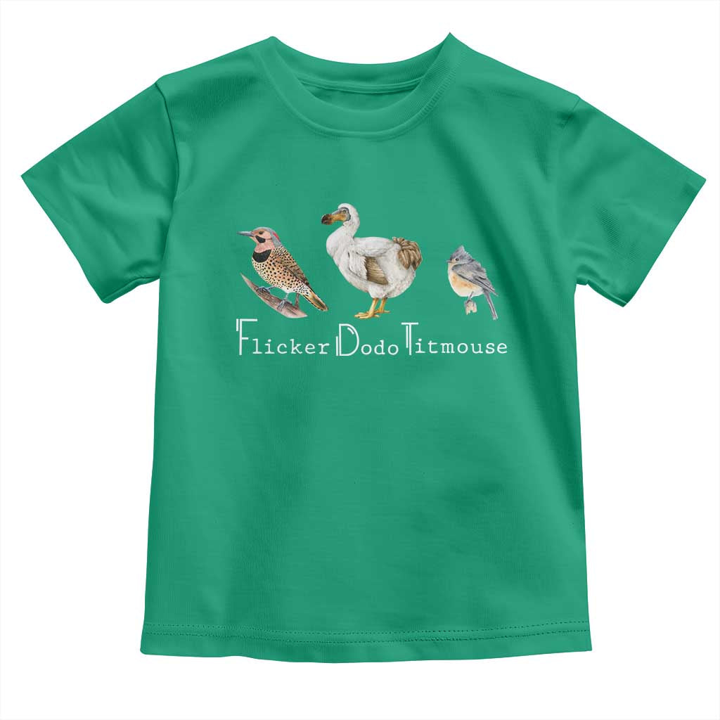 Subtle FDT Toddler T Shirt Flicker Dodo Titmouse Bird TS10 Irish Green Print Your Wear