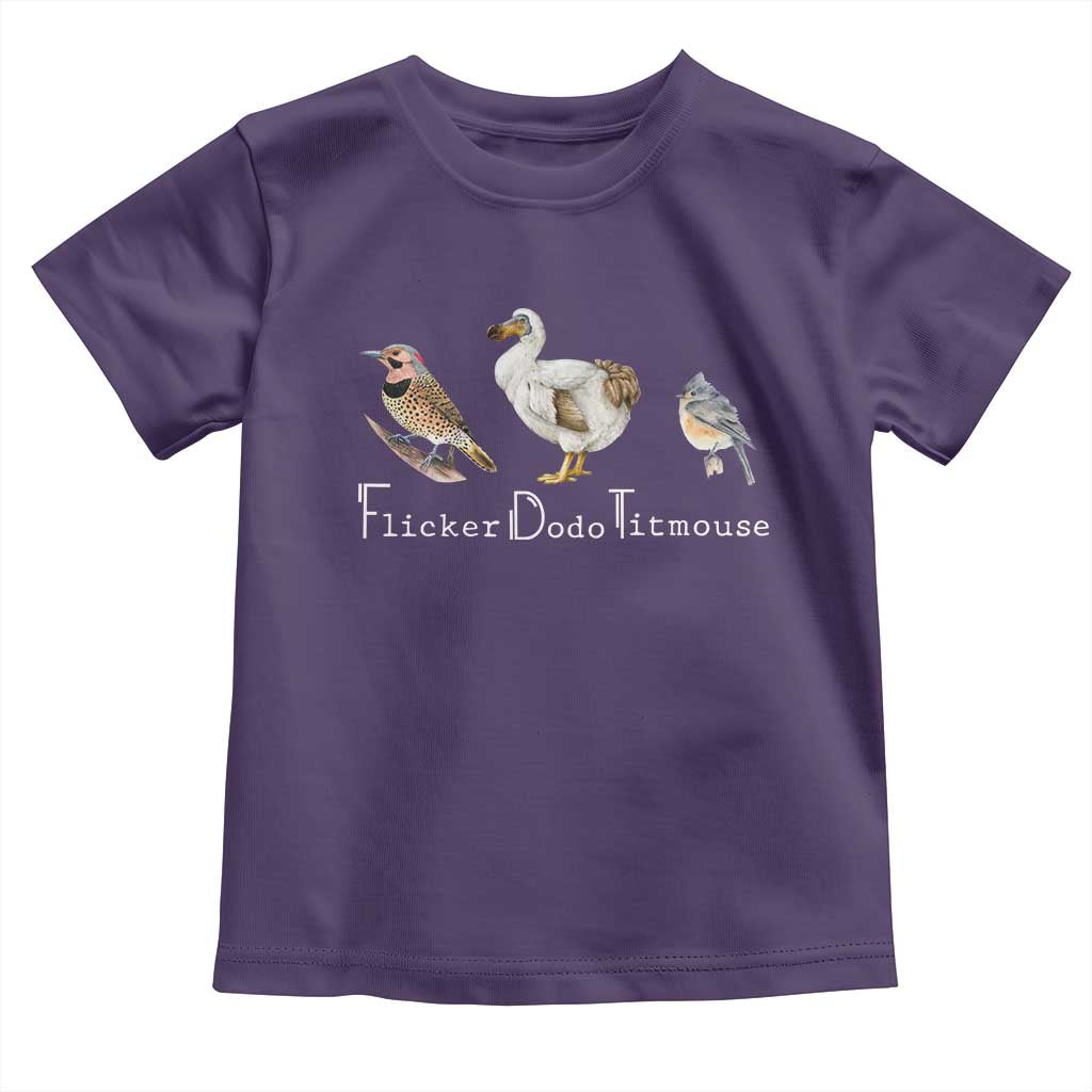 Subtle FDT Toddler T Shirt Flicker Dodo Titmouse Bird TS10 Purple Print Your Wear
