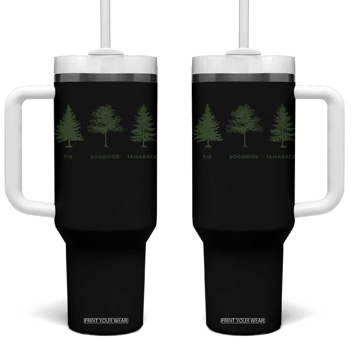 Subtle FDT Tumbler With Handle Nature Tee National Park TS10 One Size: 40 oz Black Print Your Wear