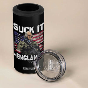 Suck It England Funny 4th of July George Washington 1776 4 in 1 Can Cooler Tumbler TS10 Print Your Wear