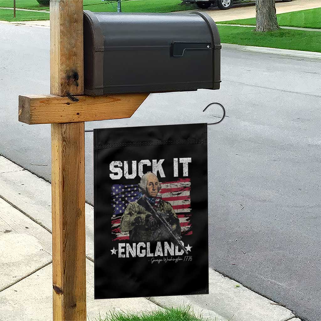 Suck It England Funny 4th of July George Washington 1776 Garden Flag TS10 Print Your Wear