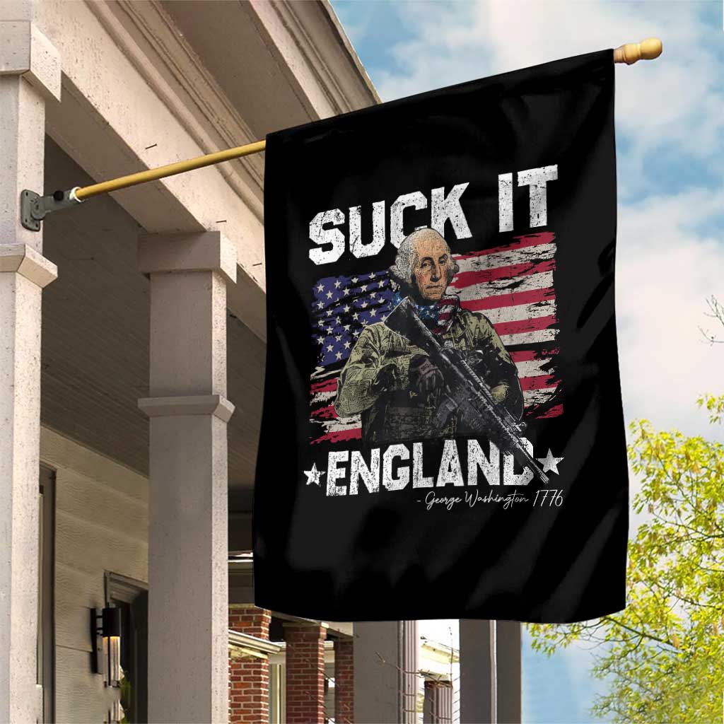 Suck It England Funny 4th of July George Washington 1776 Garden Flag TS10 Print Your Wear