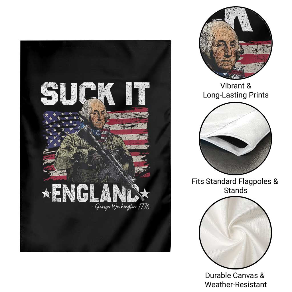 Suck It England Funny 4th of July George Washington 1776 Garden Flag TS10 Print Your Wear