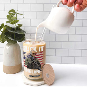 Suck It England Funny 4th of July George Washington 1776 Glass Can TS10 Print Your Wear