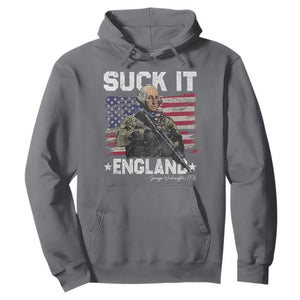 Suck It England Funny 4th of July George Washington 1776 Hoodie TS10 Charcoal Print Your Wear