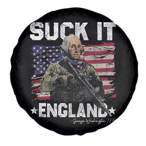 Suck It England Funny 4th of July George Washington 1776 Spare Tire Cover TS10 Print Your Wear