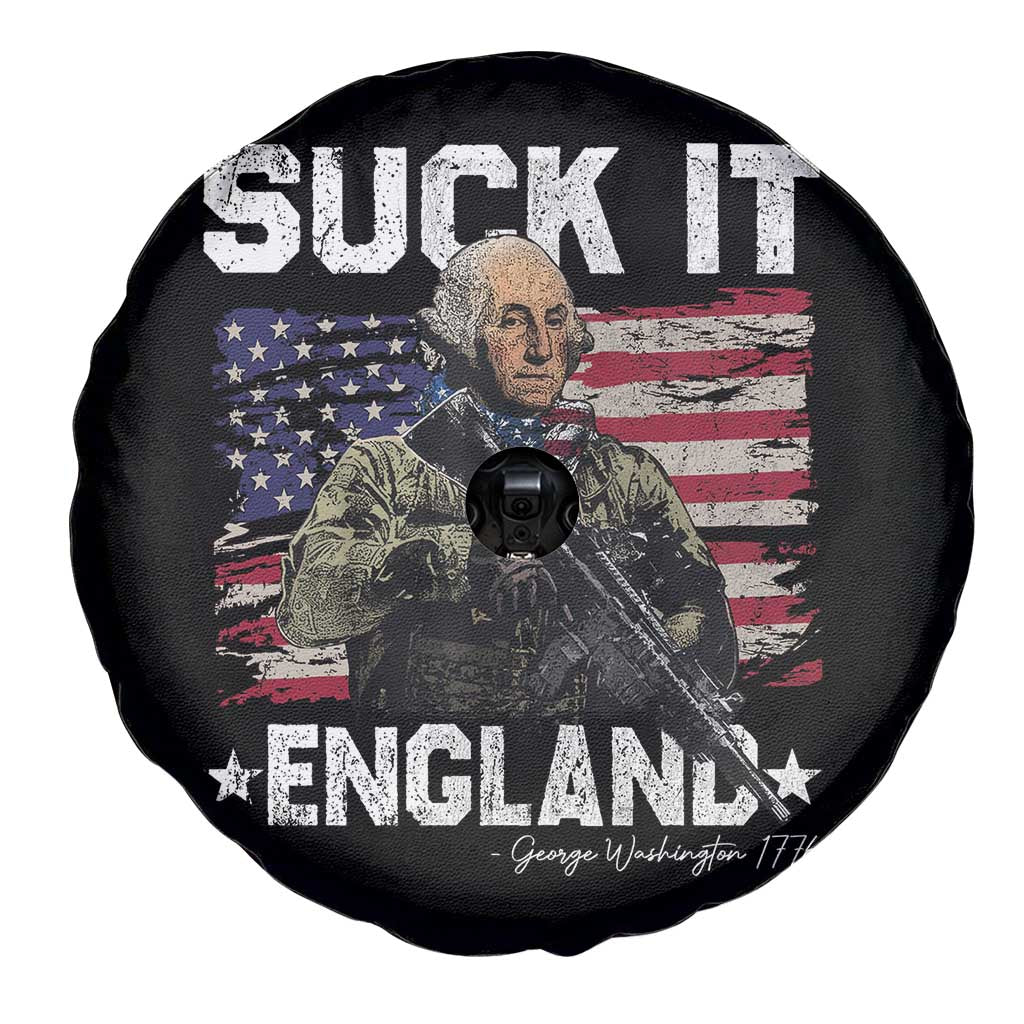 Suck It England Funny 4th of July George Washington 1776 Spare Tire Cover TS10 Print Your Wear
