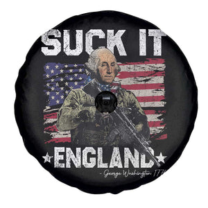 Suck It England Funny 4th of July George Washington 1776 Spare Tire Cover TS10 Print Your Wear