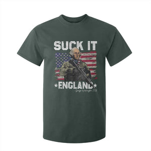 Suck It England Funny 4th of July George Washington 1776 T Shirt For Kid TS10 Dark Forest Green Print Your Wear