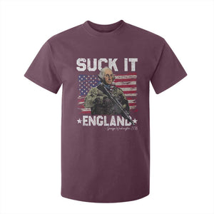 Suck It England Funny 4th of July George Washington 1776 T Shirt For Kid TS10 Maroon Print Your Wear