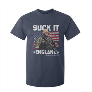 Suck It England Funny 4th of July George Washington 1776 T Shirt For Kid TS10 Navy Print Your Wear