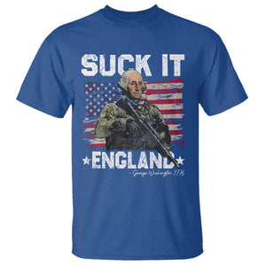 Suck It England Funny 4th of July George Washington 1776 T Shirt TS10 Royal Blue Print Your Wear