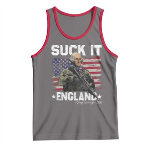 Suck It England Funny 4th of July George Washington 1776 Tank Top TS10 Deep Heather Red Print Your Wear