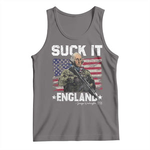 Suck It England Funny 4th of July George Washington 1776 Tank Top TS10 Deep Heather Print Your Wear